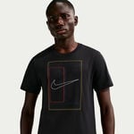 Abbigliamento da tennis Nike Nike Court Heritage Maglietta Uomini-nero