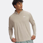Abbigliamento Da Tennis Under Armour Tech Textured 1/2 Zip-GRY Long-Sleeves