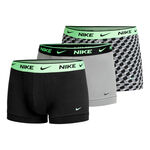 Abbigliamento Nike Nike Everyday Cotton Stretch Trunk Boxer Confezione Da 3 Uomini-Grigio,Verde Neon