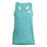 Abbigliamento adidas adidas Adizero Singlet Camicia Da Corsa Donna-Turchese,Verde Scuro