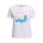 Abbigliamento Da Tennis Under Armour Ua Bubble Wordmark Ss-Wht