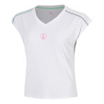 Abbigliamento da tennis Quiet Please Quiet Please Volley Maglietta Donna - bianco, rosa