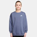 Abbigliamento Nike Nike Sportswear Club Fleece Oversized Crew Felpa Ragazze - grigio-blu, bianco