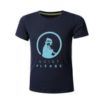 Abbigliamento da tennis Quiet Please Quiet Please Advantage Logo Maglietta Ragazzi-Blu Scuro