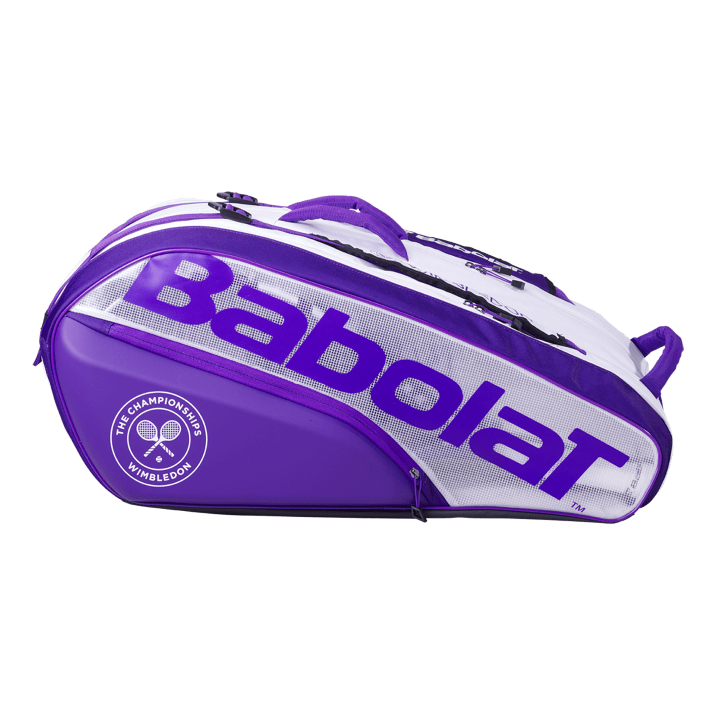 Pure Wimbledon Borsa Per Racchetta Da 12 Viola Bianco