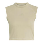 Abbigliamento da tennis adidas adidas All SZN Rib Tank-Top Canottiera Donna - beige