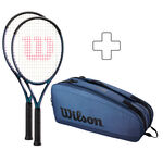 Confezione Di Racchette Wilson 2x Ultra 108 V4.0 plus Schlägertasche 