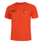 Abbigliamento Nike Nike Dri-Fit Dri-Fit Cotton Camicia da corsa Uomini - rosso, 