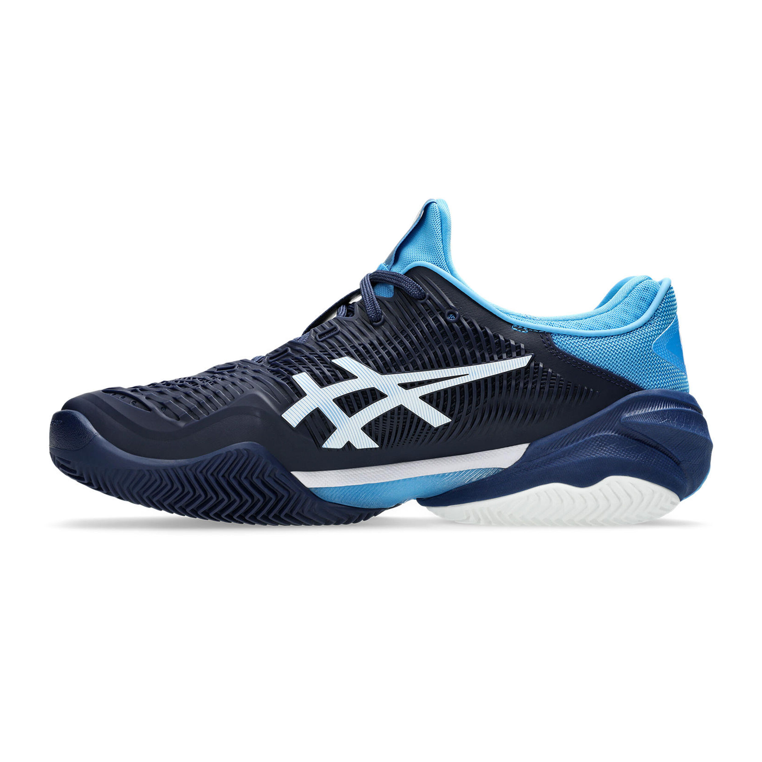 Buy ASICS Court FF 3 Clay Novak Scarpa Per Terra Rossa Uomini Blu Bianco online Tennis Point IT