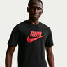 Run Swoosh Camicia da corsa Uomini - nero, rosso