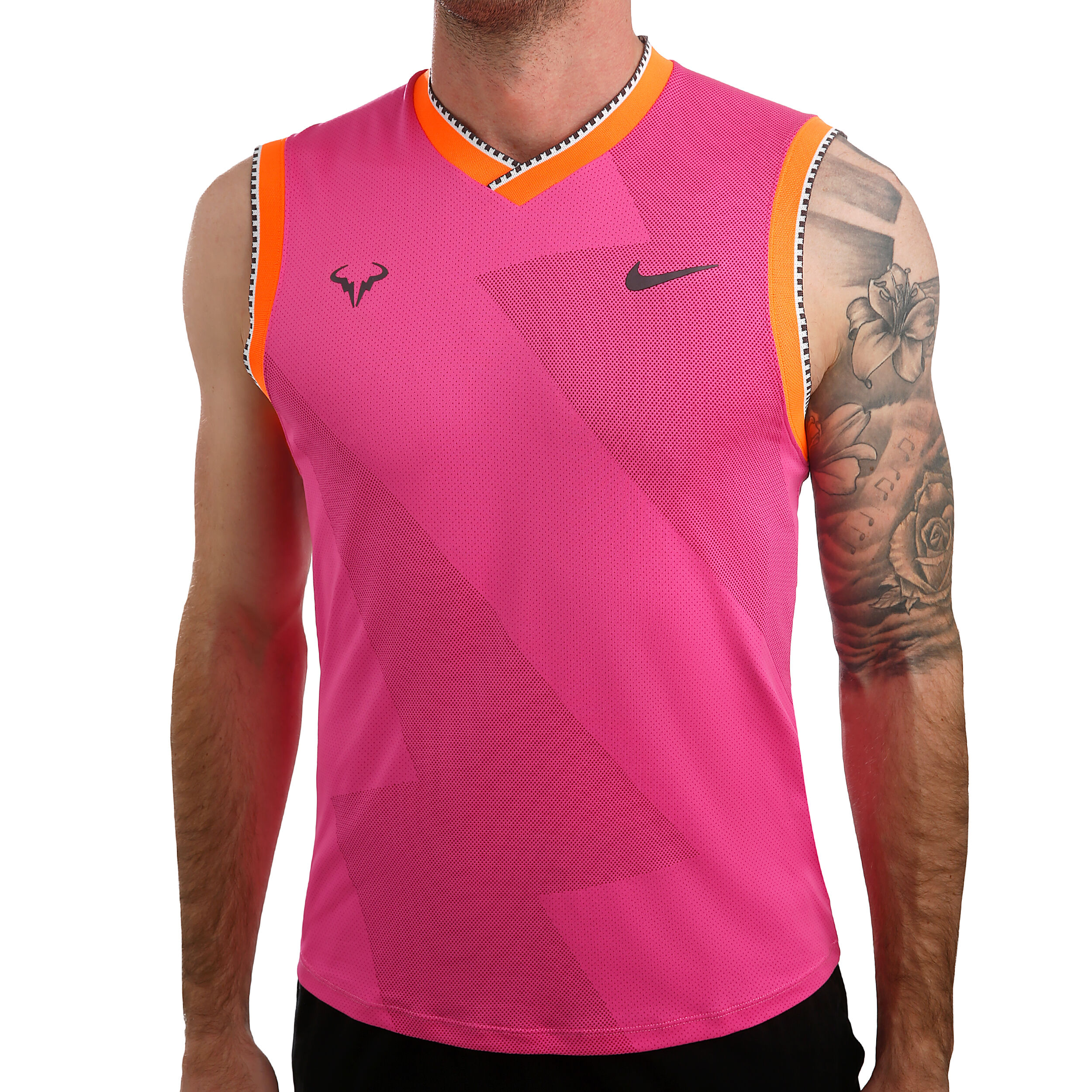 Buy Nike Rafael Nadal Court Aeroreact Canottiera Uomini Rosa Grigio online Tennis Point IT
