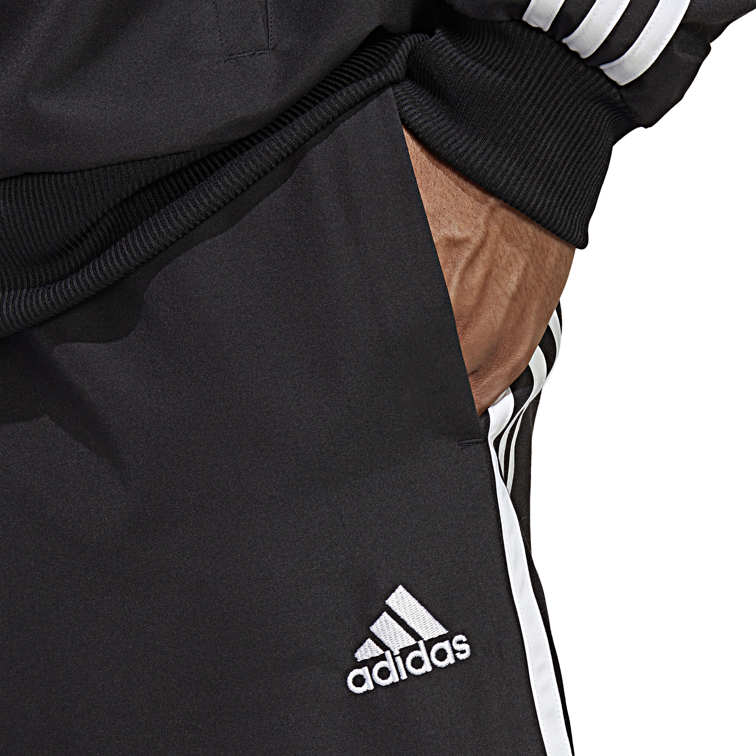 Buy adidas 3 Stripes Woven Tuta Da Allenamento Uomini Nero Bianco online Tennis Point IT
