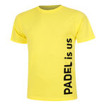 Abbigliamento Padel-Point Padel-Point Padel Is Us Maglietta Uomini-Giallo,Nero