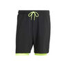 7in Club 2In1 Pantaloncini Uomini-Nero,Verde Neon