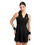 Abbigliamento da tennis BIDI BADU BIDI BADU Crew V-Neck Abito Donna-nero