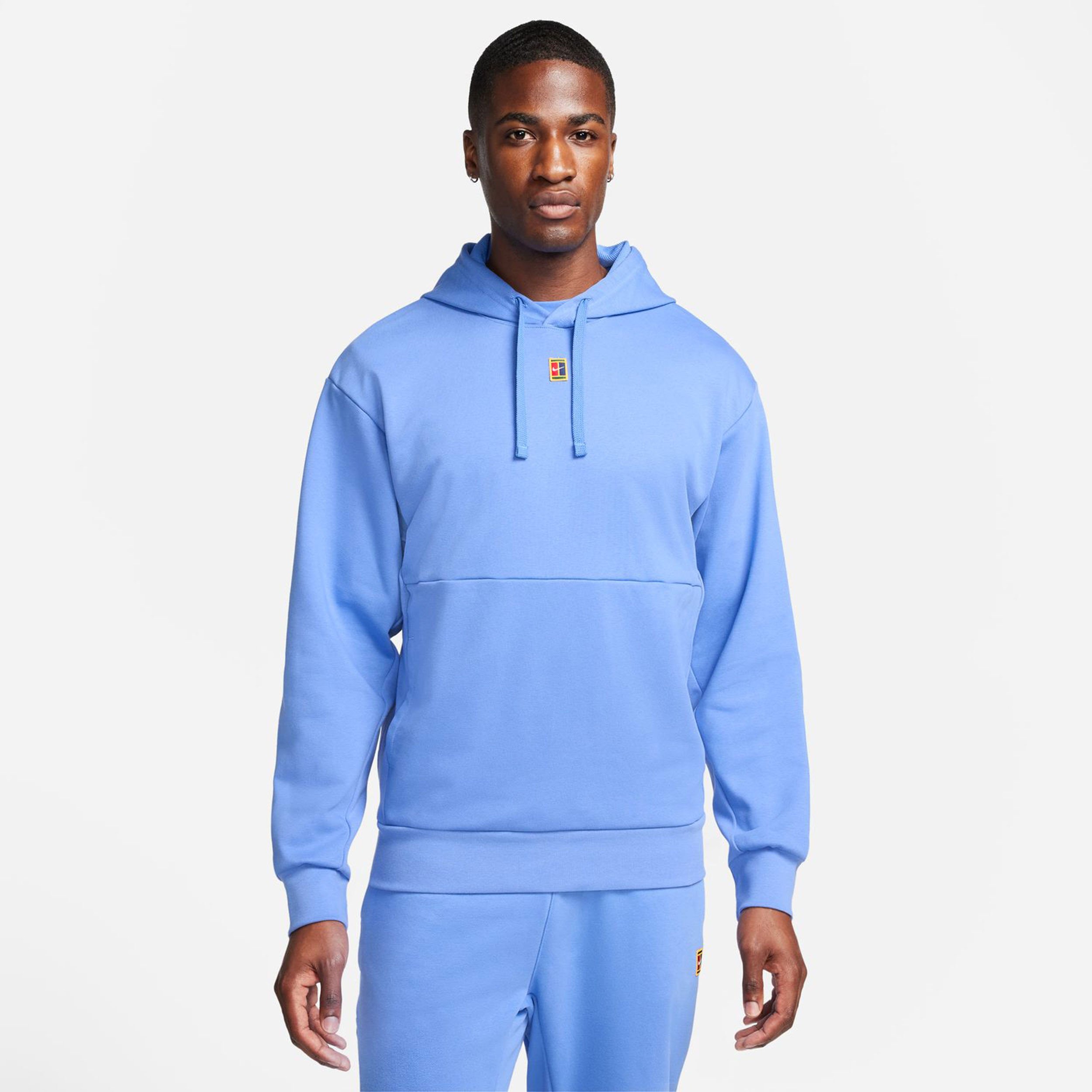 Buy Nike Dri Fit Court Heritage Fleece Felpa Con Cappuccio Uomini Blu Chiaro online Tennis Point IT