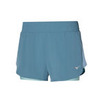 Abbigliamento Mizuno Mizuno 2in1 4.5 Pantaloncini da corsa Donna - color petrolio, 