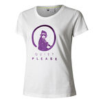 Abbigliamento Quiet Please Quiet Please Baseline Glitter Maglietta Donna-Bianco