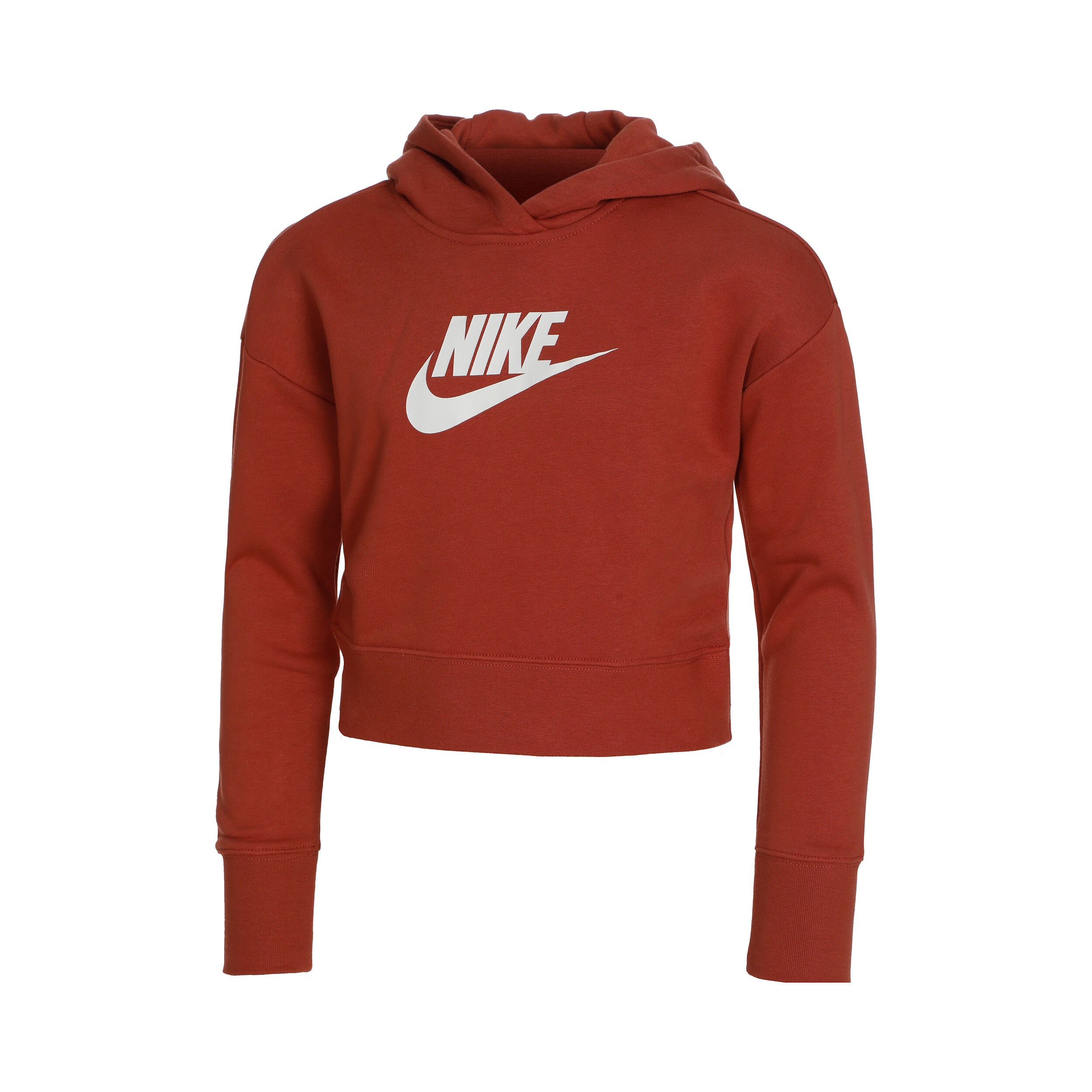 Buy Nike Sportswear Club French Terry Cropped Felpa Con Cappuccio Ragazze Arancione Bianco online Tennis Point IT
