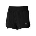 Abbigliamento Mizuno Mizuno 2in1 4.5 Pantaloncini Da Corsa Donna-Nero