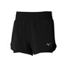 2in1 4.5 Pantaloncini Da Corsa Donna-Nero
