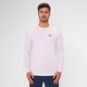 Crew Roundneck Manica Lunga Uomini-Bianco