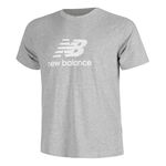 Abbigliamento New Balance New Balance Stacked Logo Tee Maglietta Uomini-Grigio
