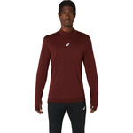 Abbigliamento ASICS ASICS Road Winter Seamless Camicia da corsa Uomini-vino rosso