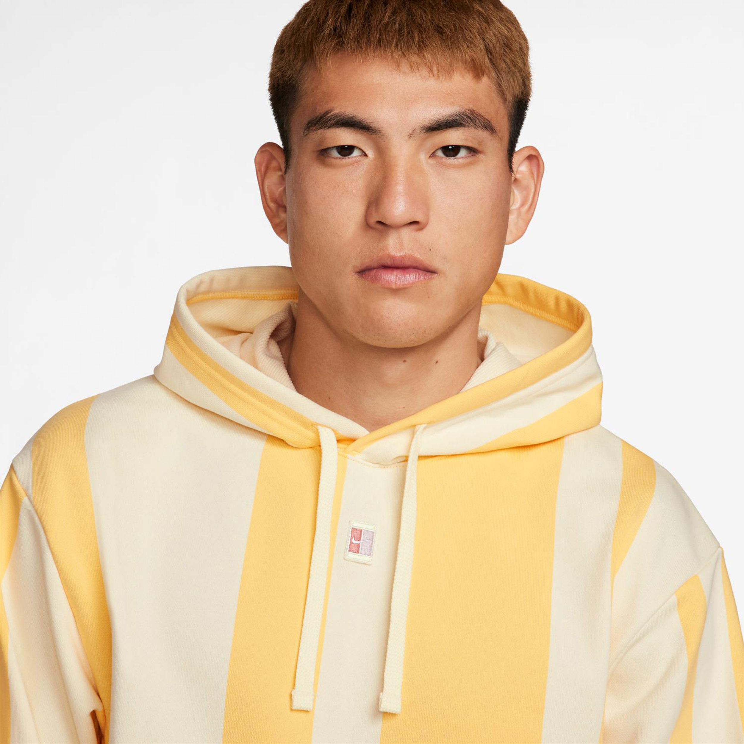 Buy Nike Court Dri Fit Heritage Fleece Felpa Con Cappuccio Uomini Giallo Oro Crema online Tennis Point IT