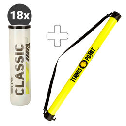 Classic Tennisball 4er 18 Dosen plus Ballsammelröhre