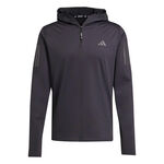 Abbigliamento adidas adidas Own The Run Winter Half-Zip Camicia Da Corsa Uomini-Nero
