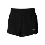 Abbigliamento Mizuno Mizuno 2in1 4.5 Pantaloncini Da Corsa Donna-Nero