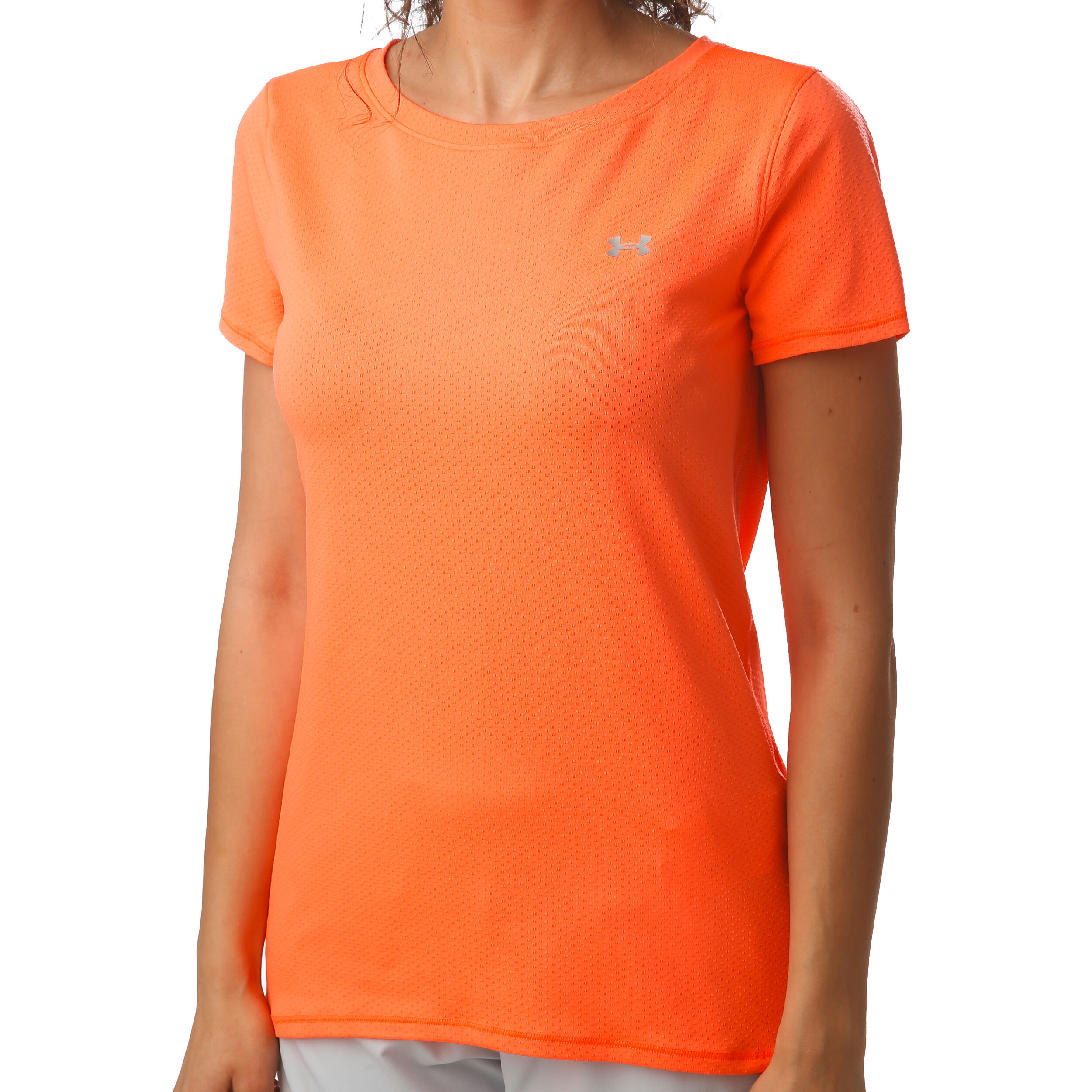 Buy Under Armour Heatgear Maglietta Donna Arancione Argento online Tennis Point IT