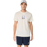 Abbigliamento ASICS ASICS Court Core Graphic Maglietta Uomini-Crema