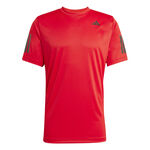 Abbigliamento adidas adidas Club 3Stripes Maglietta Uomini-rosso