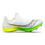 Scarpe da corsa Saucony Saucony Endorphin Cheetah Spikes Donna - bianco, verde neon