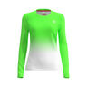 Crew Gradiant Manica Lunga Ragazze-Verde Neon,Bianco
