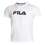 Abbigliamento Fila Fila Logo Maglietta Uomini-Bianco,Blu Scuro