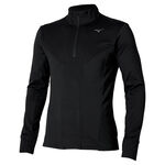Abbigliamento Mizuno Mizuno Active Warmalite Half Zip Camicia Da Corsa Uomini-Nero