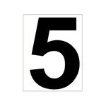 Strumenti per campi da tennis Tegra Tegra Platzziffer 5 Schild-Bianco,Nero