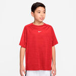 Abbigliamento da tennis Nike Nike Dri-FIT Multi Heather Maglietta Bambini-rosso scuro