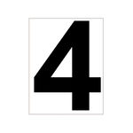 Strumenti per campi da tennis Tegra Tegra Platzziffer 4 Schild-Bianco,Nero