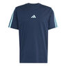 3Stripes Tee Maglietta Uomini - blu scuro, blu chiaro
