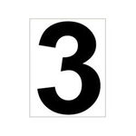 Strumenti per campi da tennis Tegra Tegra Platzziffer 3 Schild-Bianco,Nero