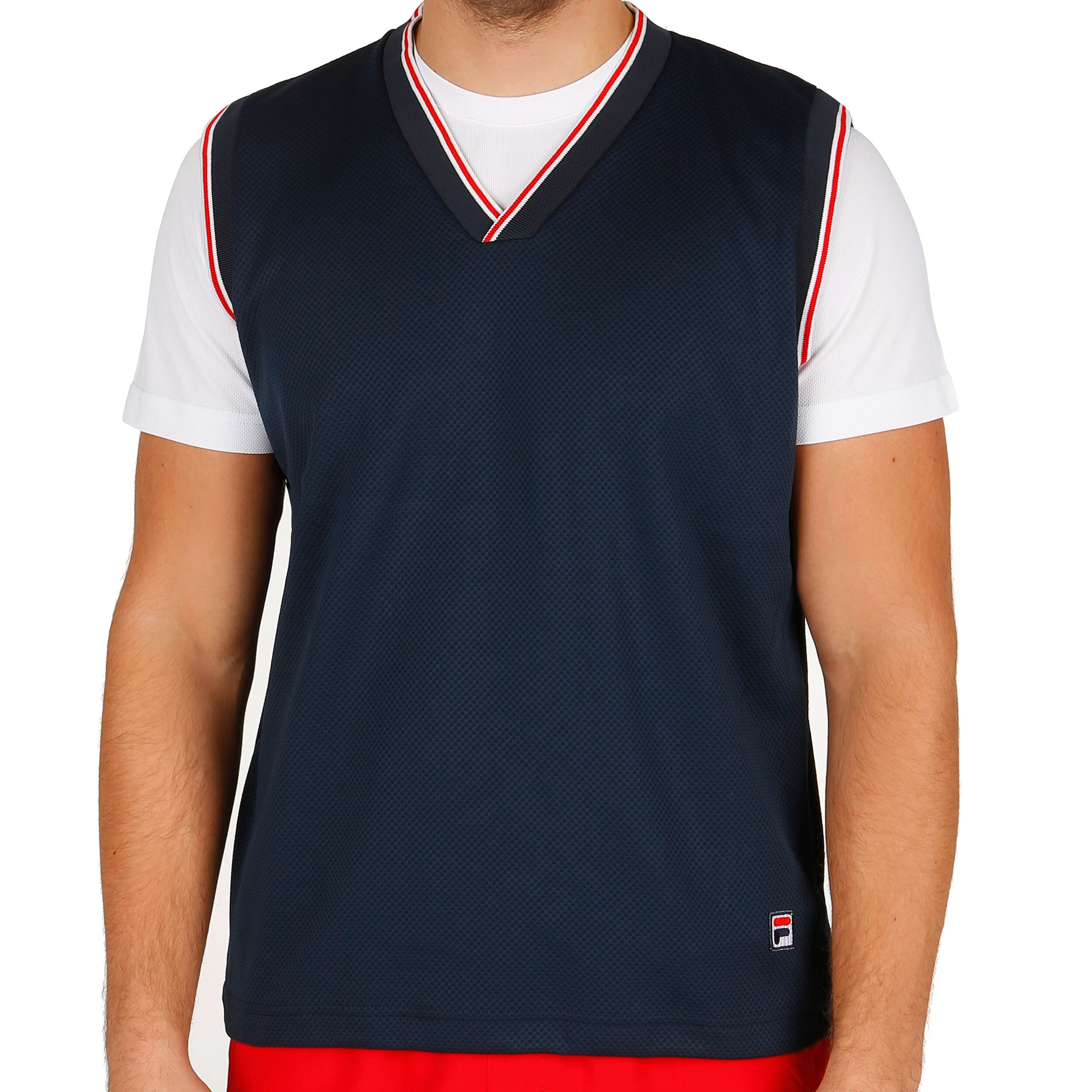 Classic Slipover Paul Gilet Uomini - Blu Scuro, Bianco Classic Slipover Paul Gilet Uomini - Blu Scuro, Bianco