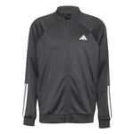 Abbigliamento adidas adidas 3 Stripes Knit Giacca Da Allenamento Uomini-Nero,Bianco