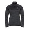 Easy Warm Mid Layer Half-Zip Manica Lunga Donna-Nero,Grigio