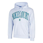 Abbigliamento Nike Nike Court Dri-Fit Fleece Heritage Felpa Con Cappuccio Uomini-Grigio Chiaro,Color Petrolio