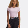 Ua Rival Rib Baby Tee-Blk