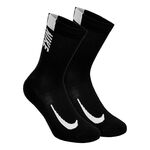Abbigliamento Nike Nike Multiplier Crew Calzini Sportivi Confezione Da 2-Nero,Bianco